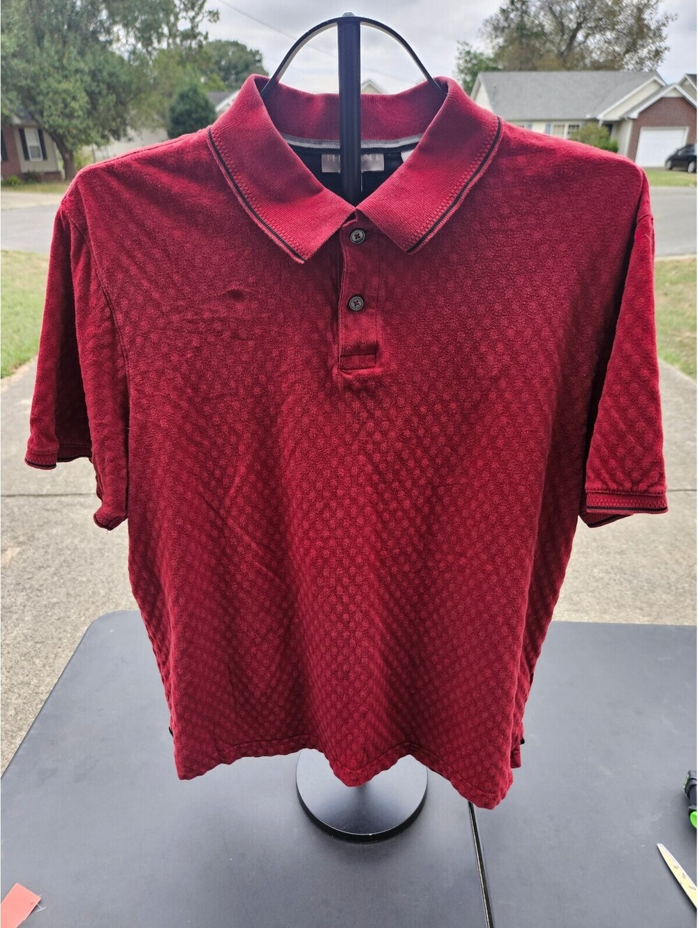 Ted Baker Men's Polo Shirt Red Size Large